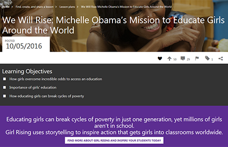 We will rise: Michelle Obama's Mission to Educate girls Around the World 圖示