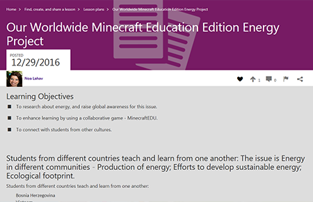 Our Worldwide Minecraft Education Edition Energy Project 圖示